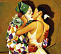 <em>The Kiss</em>, 1992, oil on canvas, 47 x 40 inches 